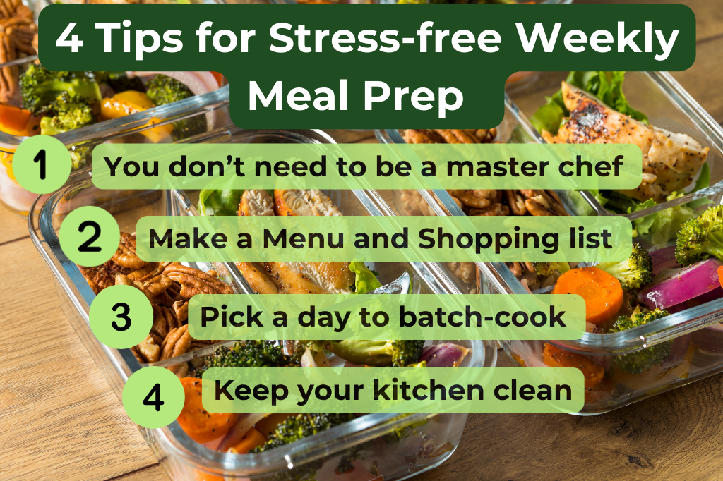 4 tips for weekly stress free Meal prepration