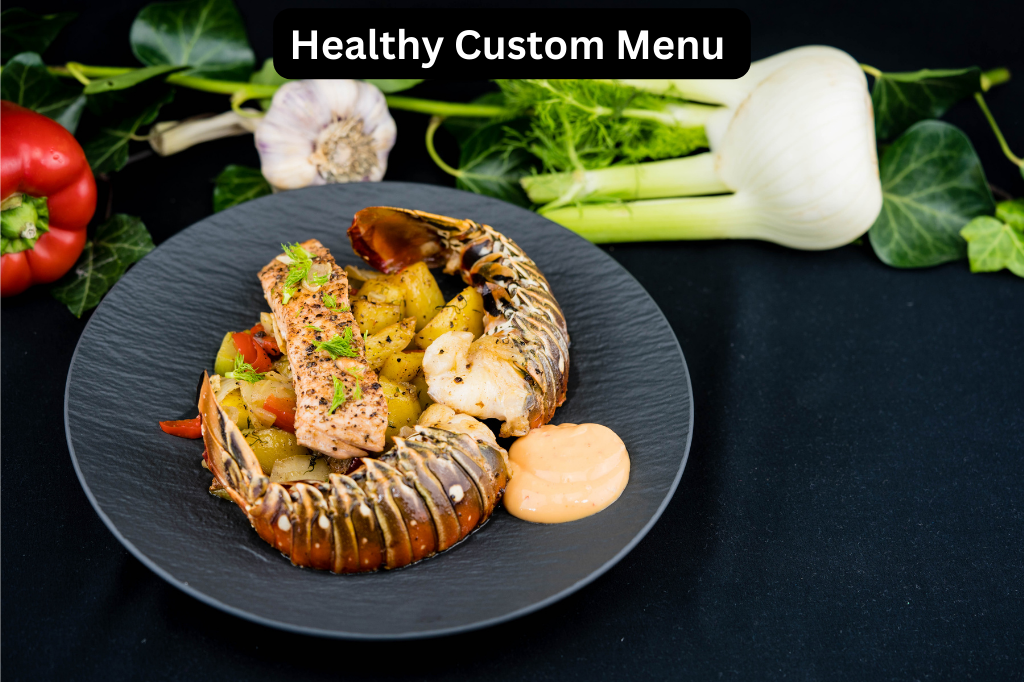 Text: In-home dining allows you to customize your menu according to your dietary preferences.