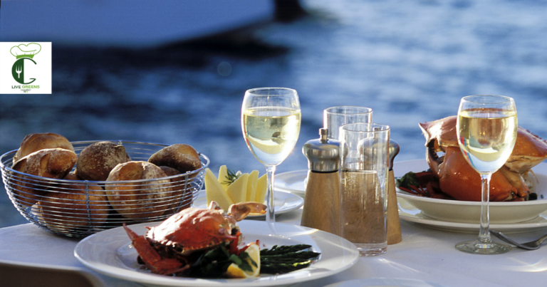 A meal presented on a dining table, cooked by a personal chef