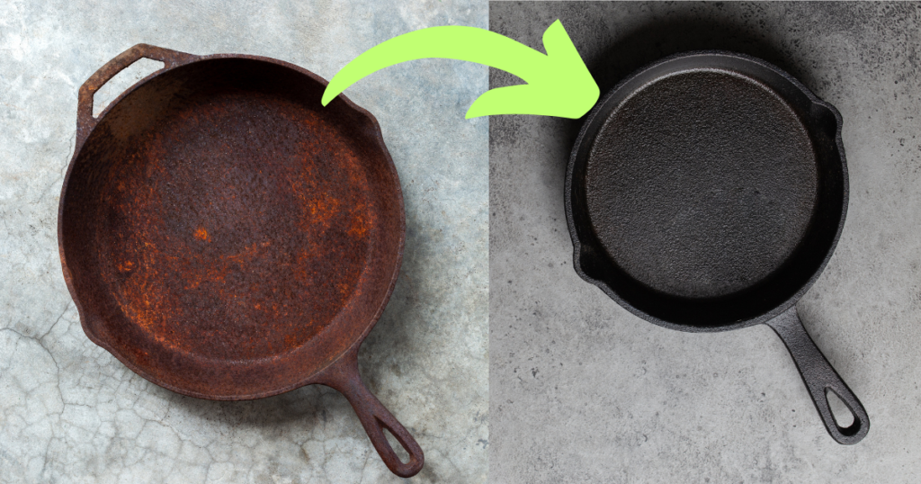 Best methods to remove rust from cast iron pan