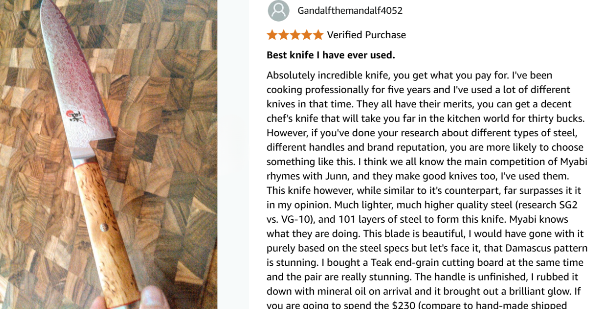 Customers reviews for Miyabi Birchwood SG2