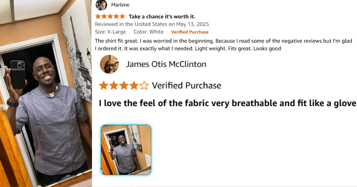 Springfield chef coat customer reviews