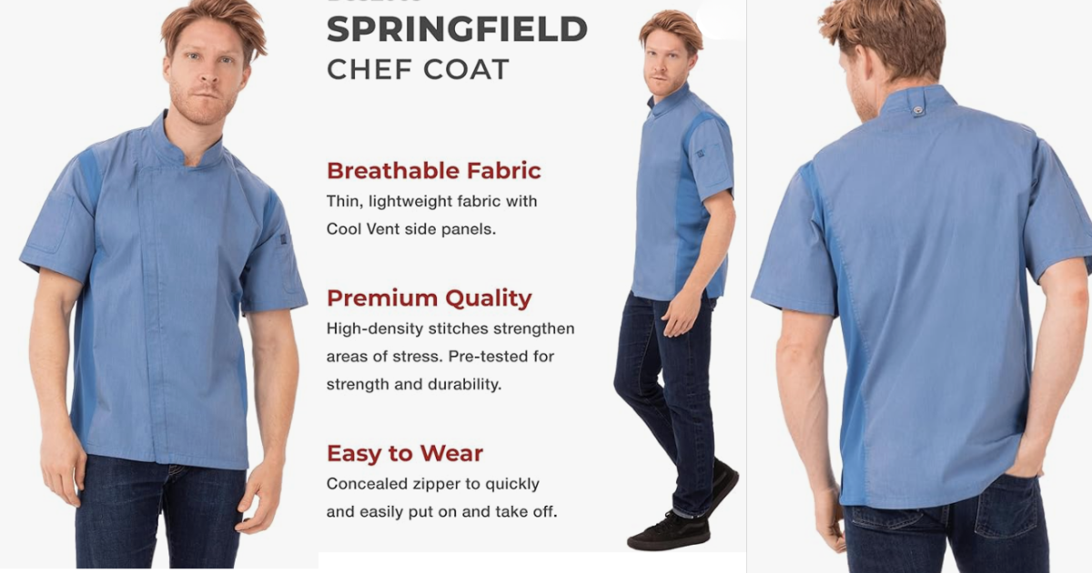 Springfield chef coat is a stand out among other cheap coats