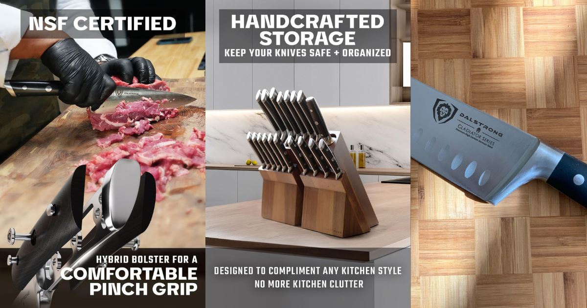 Heavy-duty Dalstrong Gladiator Series Elite 18-Piece Knife Set