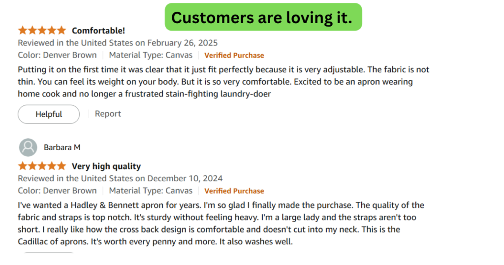 Customer reviews about Headly & Bennett chef apron