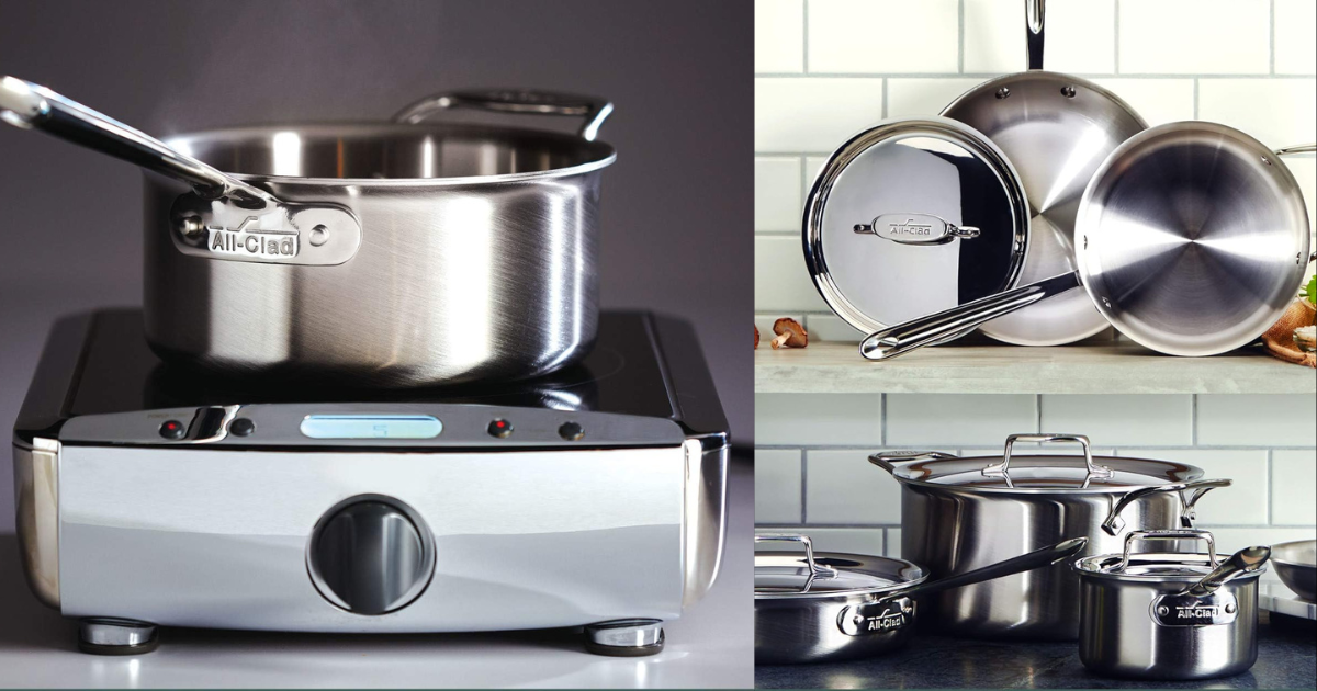 All-Clad D5 is made with brushed stainless steel
