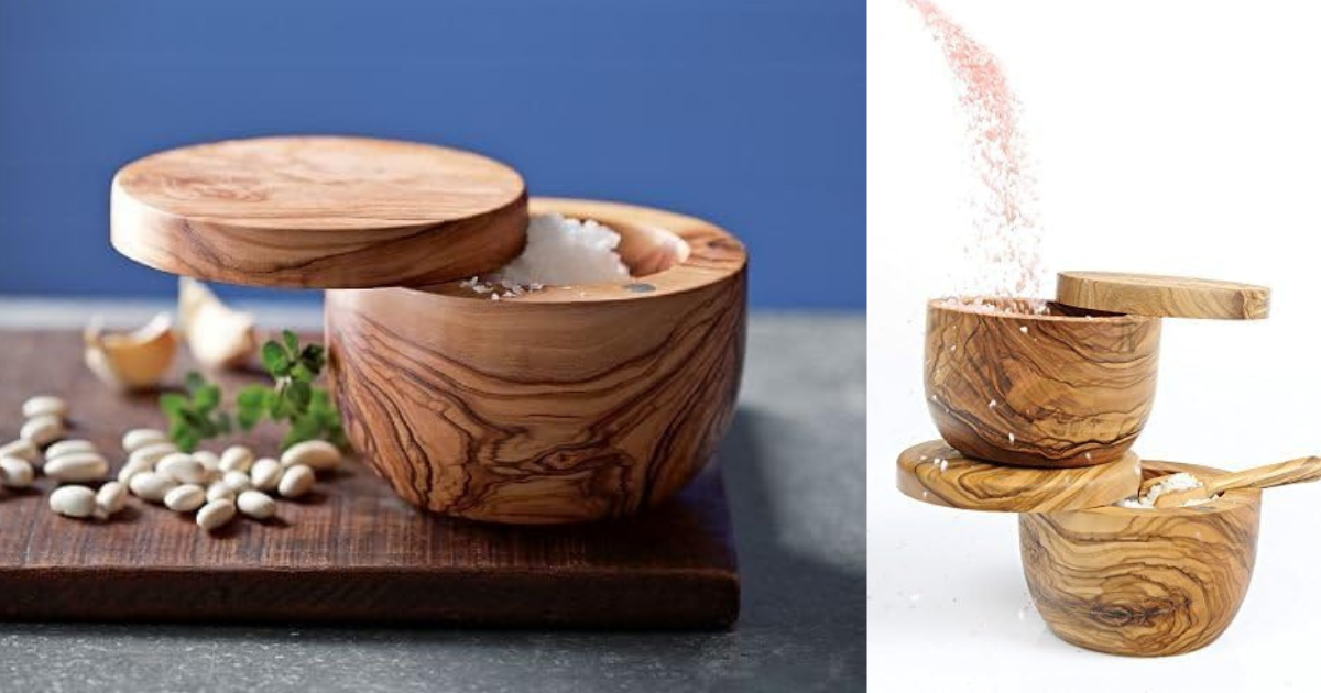 Berard Olive Wood Salt Keeper