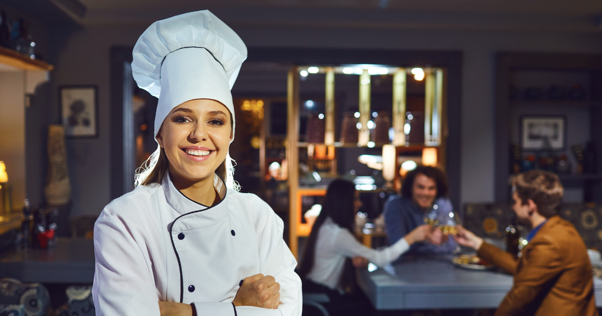 A chef wearing chef coat