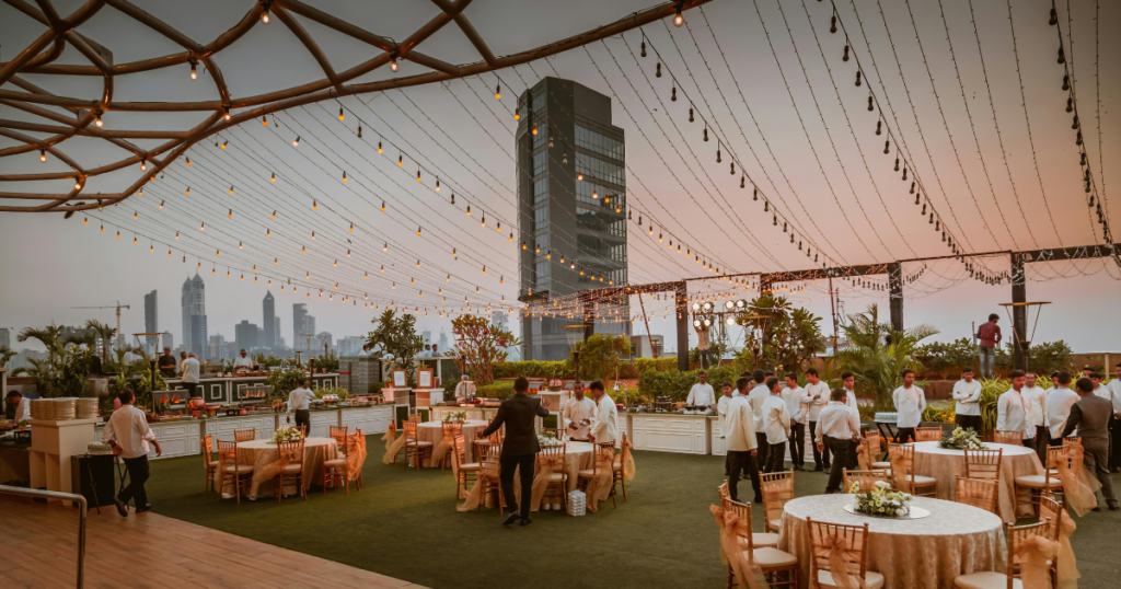 Venue set for wedding catering in Portland