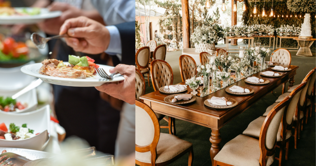 Comparison of buffet & plated catering