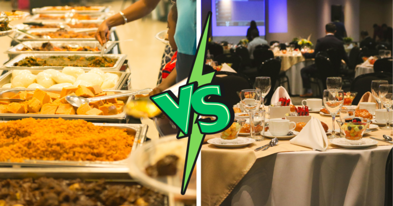 Buffet catering Vs plated catering in Portland