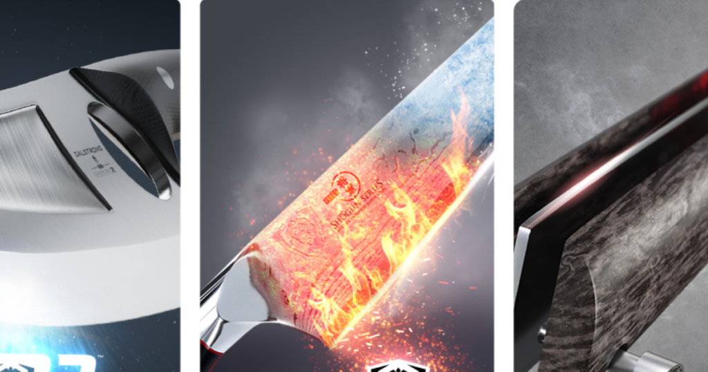 The sharp edge of the knife