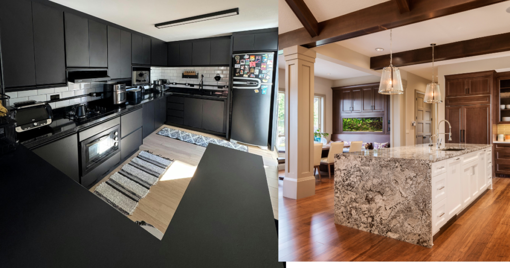 Small kitchen Vs large kitchen 