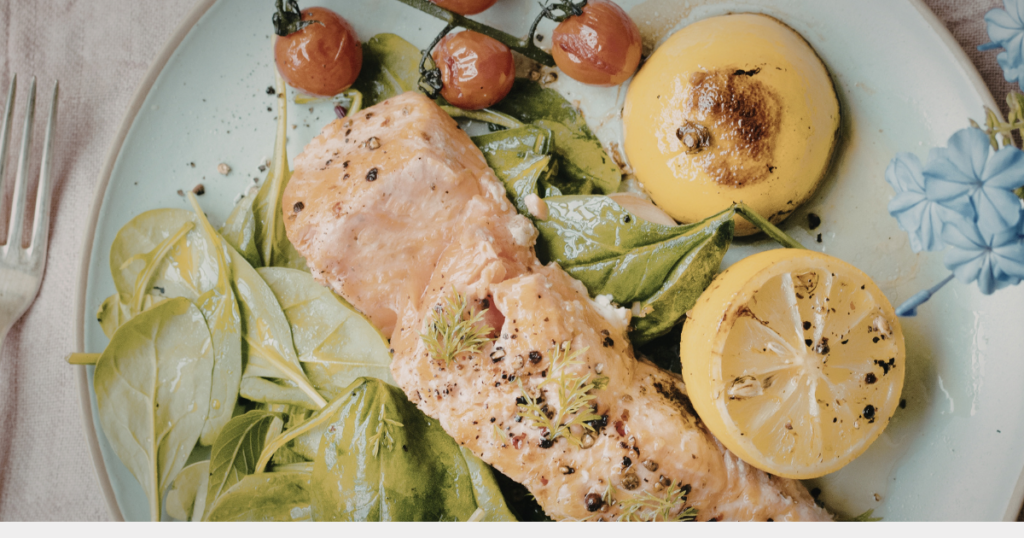 Salmon and roasted potato 