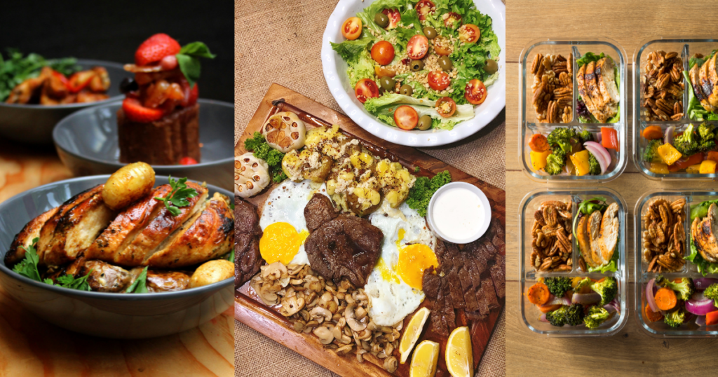 3 different meals prepared by LivegreensPDX