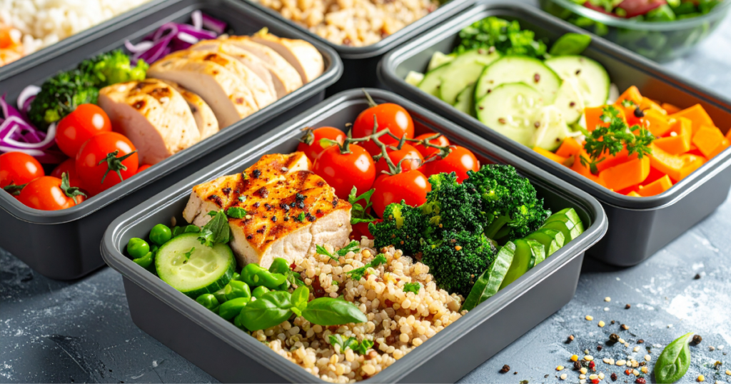 meal prep dishes displayed on the table